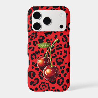 Cherry Leopard iPhone Case | Red Black Wild