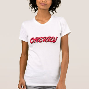 Cherry Letters Text Art T-Shirt