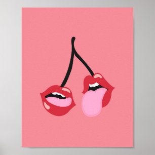 Cherry Lips Art print download Wall art