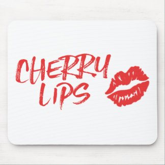Cherry Lips Red Kiss Mark Mousepad