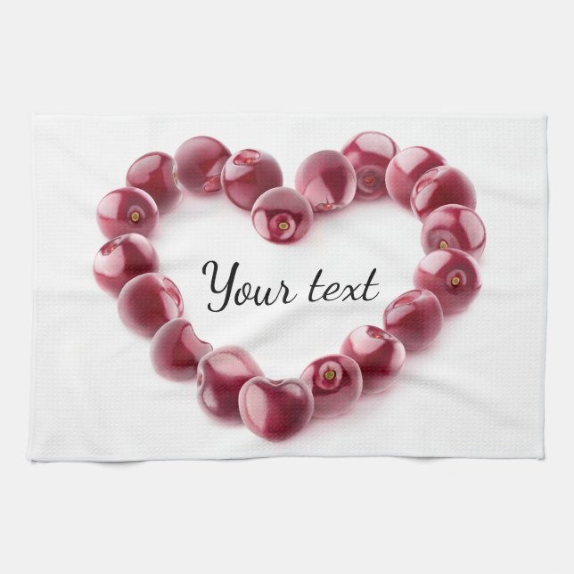 Cherry love tea towel (Horizontal)