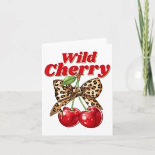 Cherry Lover Leopard Coquette Summer Vibes Wild Ch Card