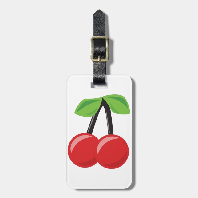 Cherry Luggage Tag (Front Vertical)