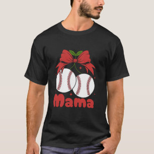 Cherry Mama Coquette Bow Mum Cute Baseball Cherrie T-Shirt
