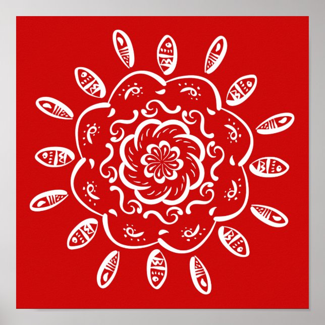 Cherry Mandala Poster (Front)