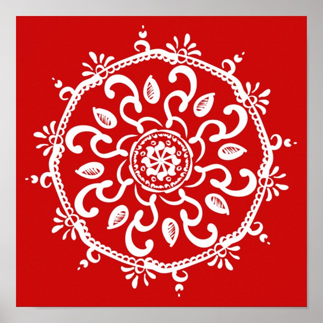 Cherry Mandala Poster (Front)