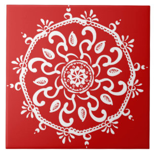 Cherry Mandala Tile