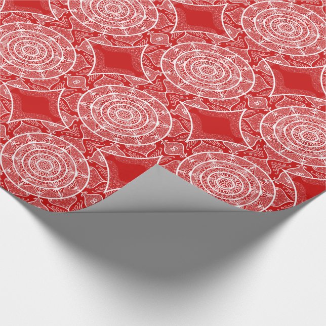 Cherry Mandala Wrapping Paper (Corner)