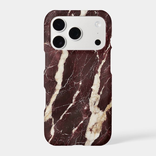 Cherry Marble iPhone Case | Cherry Burgundy Stone (Back)