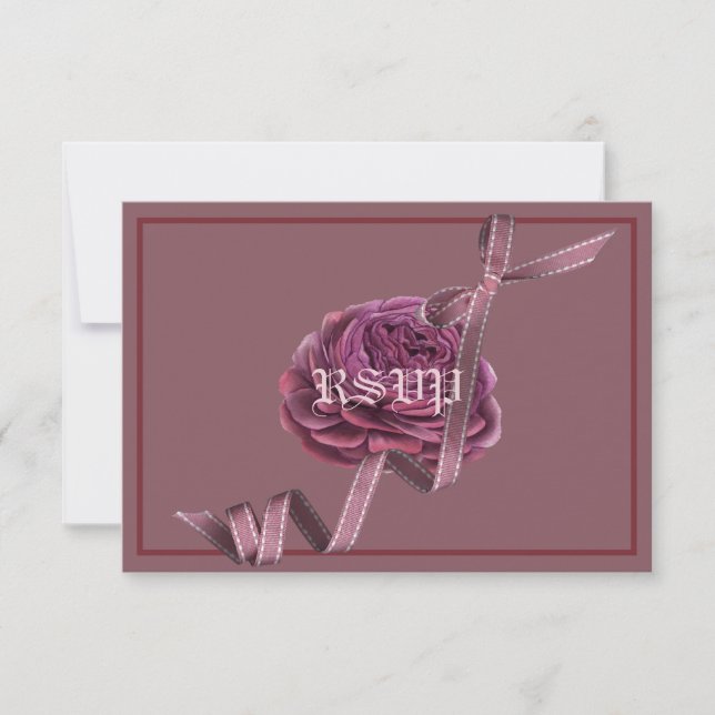 Cherry Mauve Rose RSVP (Front)