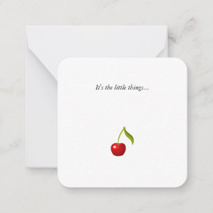 Cherry Mini Thank You Note Card
