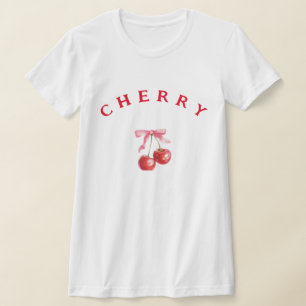 "Cherry" minimalist t-shirt for women