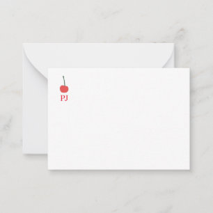 Cherry Monogram Card