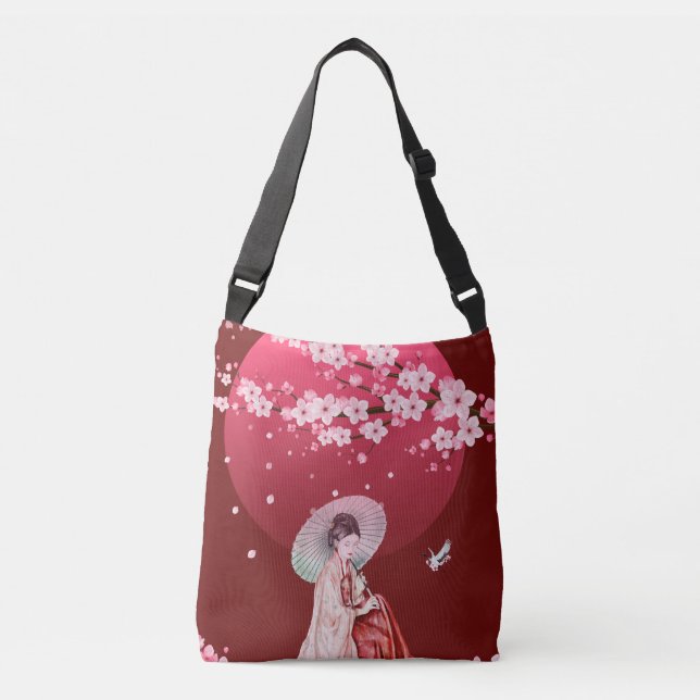 Cherry Moon Cherry Blossom Crossbody Bag (Front)