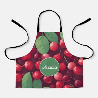 Cherry Mosaic Colourful Personalised Pattern Apron
