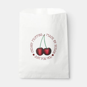 Cherry Muffins Baked Goods Homemade with Love By Favour Bag