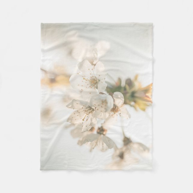 Cherry Nature Photo Fleece Blanket (Front)