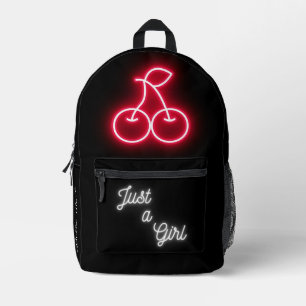 Cherry Neon Printed Backpack