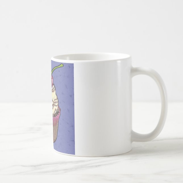 Cherry on Blue Coffee Mug (Right)