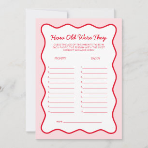 Cherry On Top Baby Shower Guess The Age Game Card