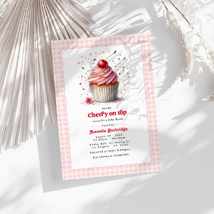 Cherry On Top Baby Shower Invitation