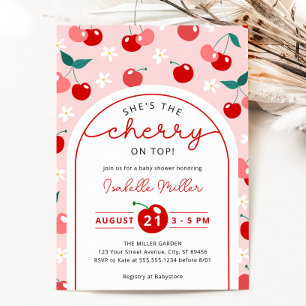 Cherry on Top Baby Shower Invitation