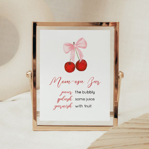 Cherry on Top Baby Shower Mum Osa Bar Poster
