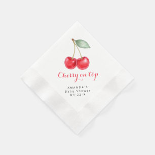 Cherry on Top Baby Shower Napkin