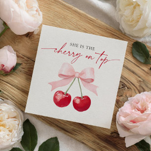 Cherry on Top Baby Shower Napkin