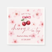 Cherry On Top Baby Shower Pink Cherry Blossom