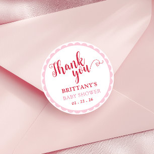 Cherry On Top Baby Shower Round Stickers