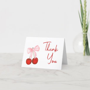 Cherry on Top Baby Shower Thank You Card