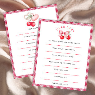 Cherry on Top Baby Shower Wishes for Baby Game