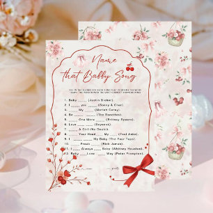 Cherry on Top Baby Song Game   Floral Pink Bow 