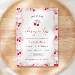 Cherry On Top Birthday Invitation