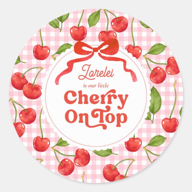 Cherry on Top Birthday Sticker (Front)