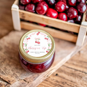 Cherry on Top   Bridal Shower  Classic Round Sticker