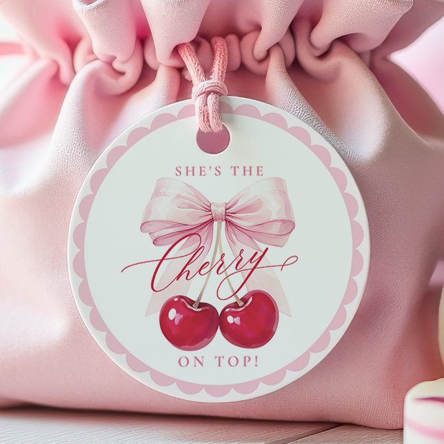 Cherry on Top Bridal Shower Favour Tags (Creator Uploaded)