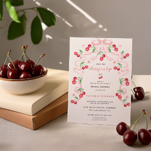 Cherry on Top Bridal Shower Invitation