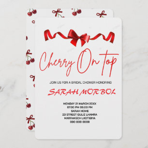 Cherry On Top Bridal Shower Invitation P She's The