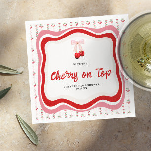 Cherry on Top   Bridal Shower  Napkin