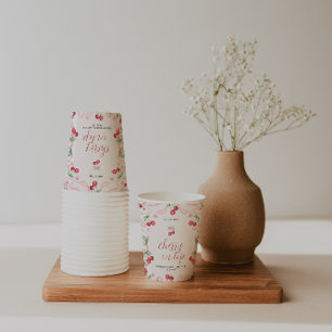 Cherry on Top Bridal Shower Paper Cups