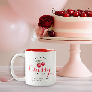 Cherry on Top Coquette Baby Shower Coffee Mug