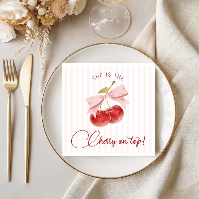 Cherry on Top Coquette Party Napkins (Creator Uploaded)