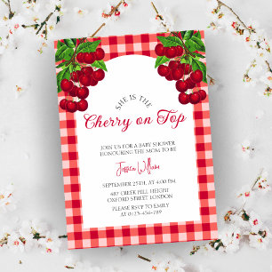 Cherry on top Fall Baby Shower Invitation