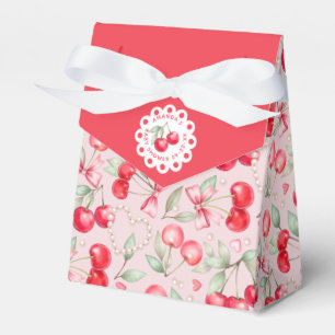 Cherry on Top Girl Baby Shower Favour Treat Box
