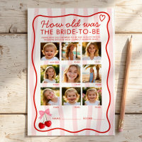 Cherry On Top How Old Red Pink Bridal Shower Game