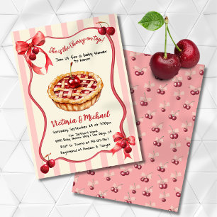 Cherry on top Pie Baby Shower Invitation