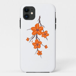 Cherry orange flowers pattern! iPhone 11 case