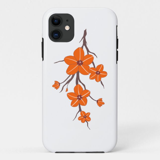 Cherry orange flowers pattern! Case-Mate iPhone case (Back)
